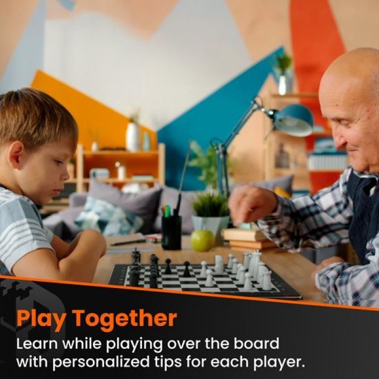 Particula GoChess Mini, AI Electronic Chess Board, Connected Σκακιέρα με βοήθεια προπονητή, Μαγνητικούς αισθητήρες & Mobile App - PA-GCHSN1-MINI