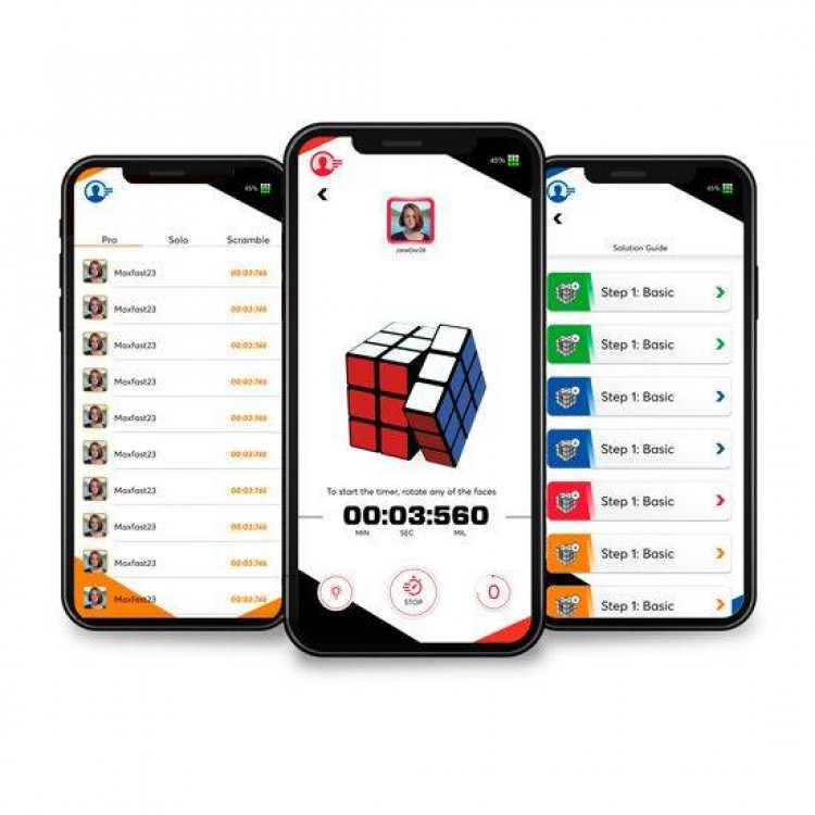 Particula GoCube's Rubik's Connected Pro 3X3 Κύβος του Ρούμπικ για Smartphone με Advanced Smart Sensors, Statistics & Mobile App - PA-RBE001-CC