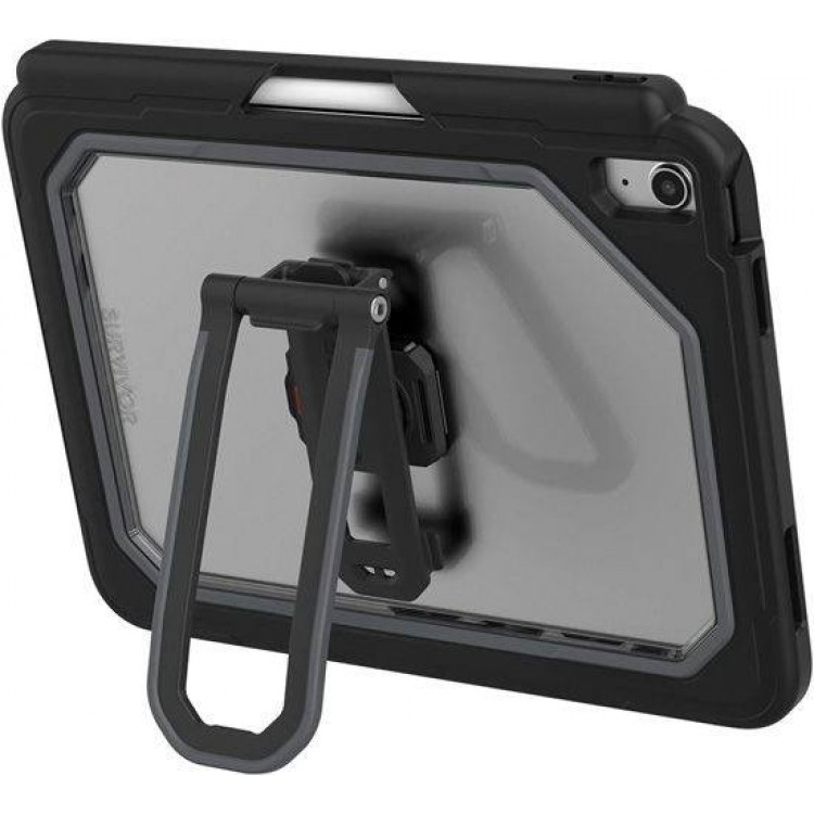 Case Griffin Survivor All-Terrain με χειρολαβή, Βάση στήριξης & θήκη γραφίδας , για APPLE iPad 11 2025 11th Gen, iPad 10.9 2022 10th Gen - Μαύρο - GR-GIPD-033-BLK