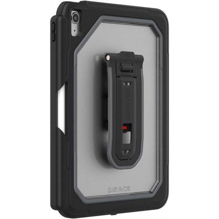 Case Griffin Survivor All-Terrain με χειρολαβή, Βάση στήριξης & θήκη γραφίδας , για APPLE iPad 11 2025 11th Gen, iPad 10.9 2022 10th Gen - Μαύρο - GR-GIPD-033-BLK