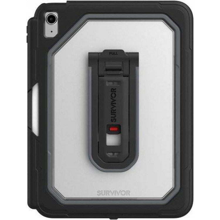 Case Griffin Survivor All-Terrain με χειρολαβή, Βάση στήριξης & θήκη γραφίδας , για APPLE iPad 11 2025 11th Gen, iPad 10.9 2022 10th Gen - Μαύρο - GR-GIPD-033-BLK