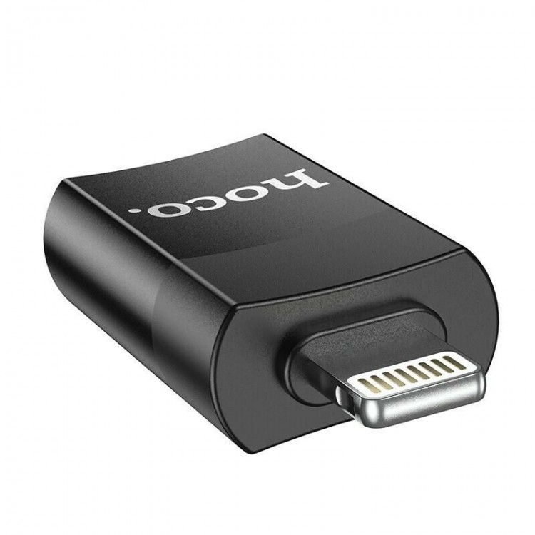 HOCO OTG Μετατροπέας USB 2.0 σε LIGHTNING - ΜΑΥΡΟ - UA17