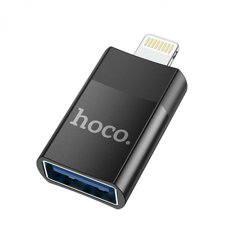 HOCO OTG Μετατροπέας USB 2.0 σε LIGHTNING - ΜΑΥΡΟ - UA17