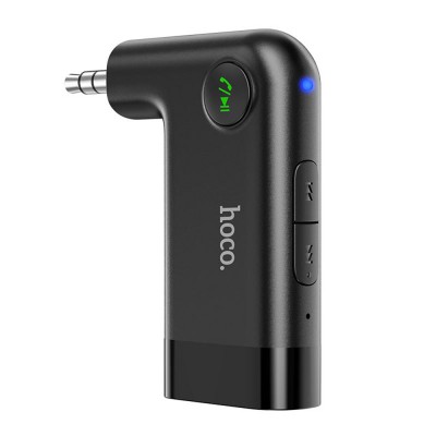 Hoco Audio Adapter Bluetooth Dawn, Sound V.5.0, Aux Jack 3.5mm - ΜΑΥΡΟ - E53