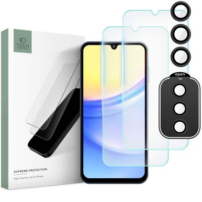 Tech Protect Supreme Set Γυαλί Προστασίας 9H για SAMSUNG GALAXY A15 4G / 5G - [2+1 PACK] - ΔΙΑΦΑΝΟ