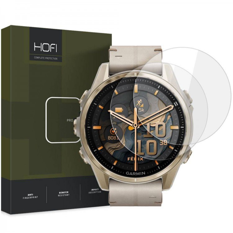 HOFI TEMPERED GLASS Anti-Explosion Γυαλί προστασίας PRO PLUS για GARMIN FENIX 8 Watch - 43mm - ΔΙΑΦΑΝΟ - 2 τεμ.