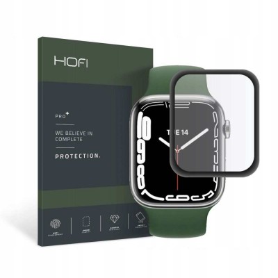 HOFI TEMPERED HYBRID GLASS Anti-Explosion Screen Protector PRO PLUS for Apple Watch 7 (45 MM) - BLACK