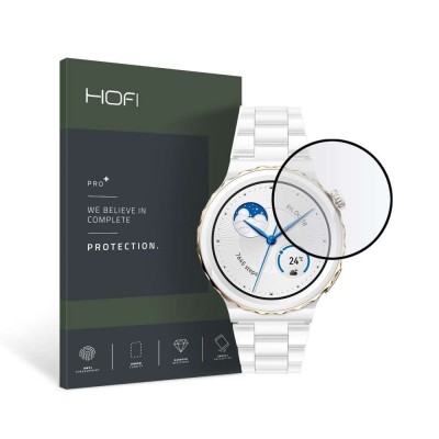 HOFI Γυαλί προστασίας HYBRID PRO PLUS για HUAWEI WATCH GT 3 PRO 43MM - ΜΑΥΡΟ