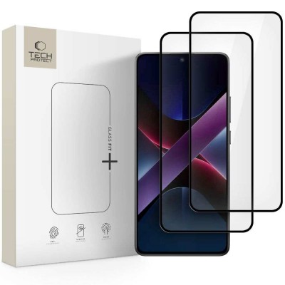Tech Protect Γυαλί Προστασίας FIT+ 9H για XIAOMI POCO X7 PRO 5G - [2 TEM] - ΜΑΥΡΟ