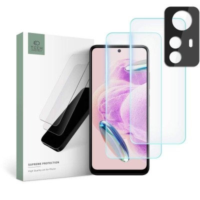 Tech Protect Supreme Set Γυαλί Προστασίας 9H για Xiaomi REDMI NOTE 12S και ΓΥΑΛΙ Camera - [2+1 PACK] - ΔΙΑΦΑΝΟ