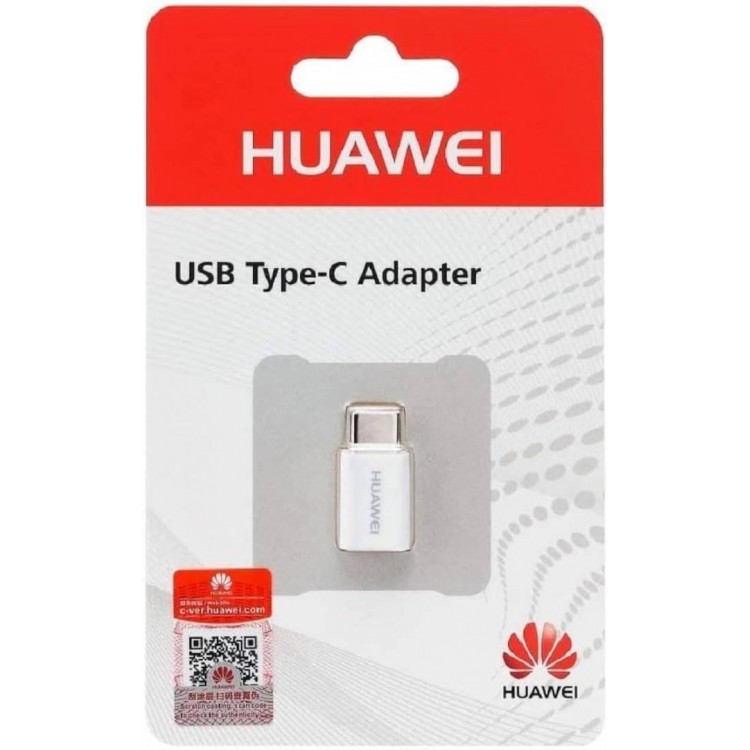 HUAWEI Γνήσιος Μετατροπέας ADAPTER connector MICROUSB σε TYPE-C - ΛΕΥΚΟ - HL1122 AP52