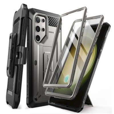 Θήκη SUPCASE UNICORN BEETLE PRO για SAMSUNG GALAXY S24 ULTRA 5G 2024, 2-ΣΕΤ - Titan ΓΚΡΙ