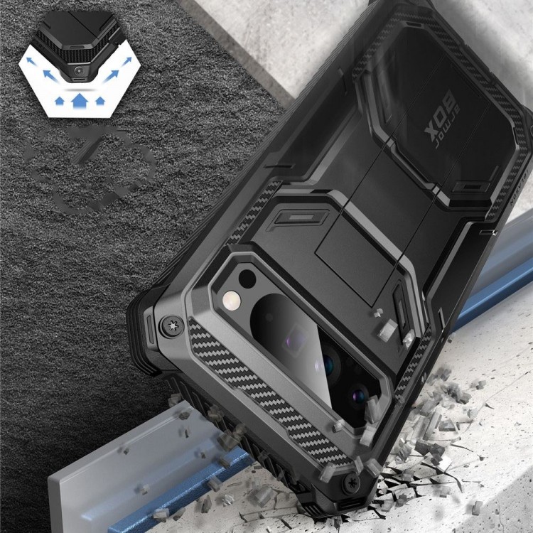 Θήκη SUPCASE IBLSN ARMORBOX  με Προστατευτικό οθήνης και Βάση για GOOGLE PIXEL 9 / 9 PRO - ΜΑΥΡΟ