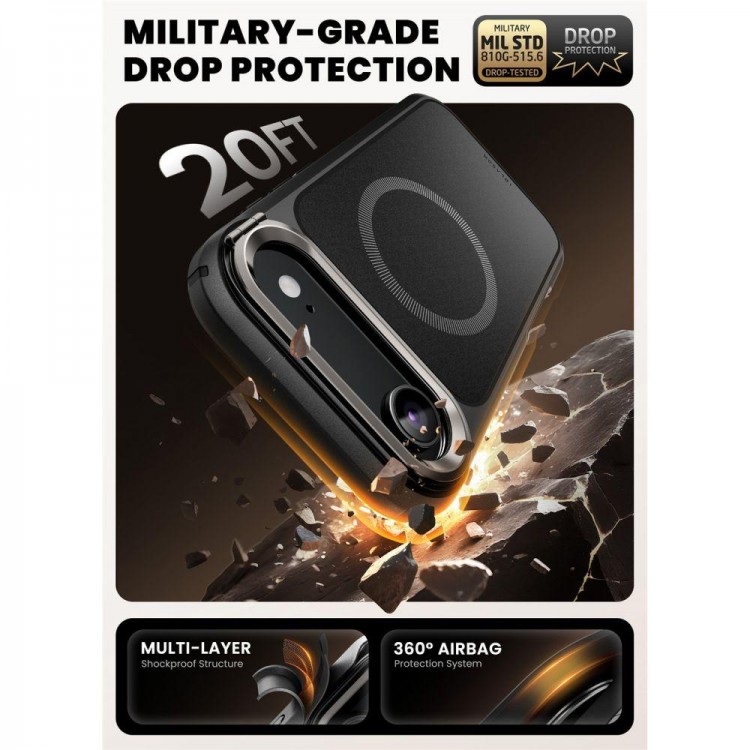 Θήκη I-BLASON SUPCASE ARES FLIP MAG MAGSAFE για APPLE iPhone 17 Air 6.6 5G 2025 - ΜΑΥΡΟ