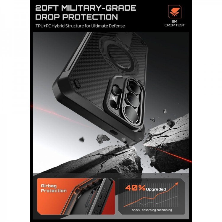 Θήκη SUPCASE UNICORN BEETLE PRO MAG MAGSAFE για SAMSUNG GALAXY S26 ULTRA 5G 2026, 2-ΣΕΤ - ΜΑΥΡΟ