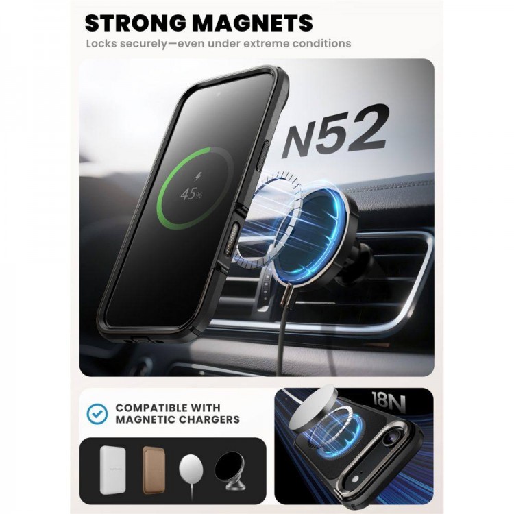 Θήκη I-BLASON SUPCASE ARES FLIP MAG MAGSAFE για APPLE iPhone 17 Air 6.6 5G 2025 - ΜΑΥΡΟ
