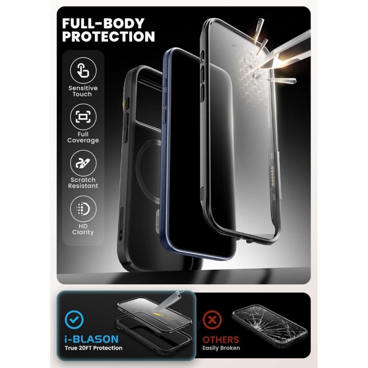 Θήκη I-BLASON SUPCASE ARES FLIP MAG MAGSAFE για APPLE iPhone 17 PRO MAX 6.9 5G 2025 - ΜΑΥΡΟ