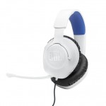 JBL by HARMAN Quantum 100P για Gaming ,Wired 3.5mm Jack, Over-Head Ενσύρματα ακουστικά με αποσπώμενο BOOM μικρόφωνο - Λευκό/Μπλε - JBLQ100PWHTBLU