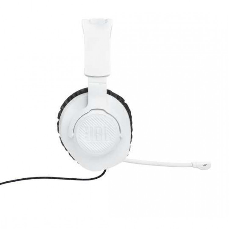 JBL by HARMAN Quantum 100P για Gaming ,Wired 3.5mm Jack, Over-Head Ενσύρματα ακουστικά με αποσπώμενο BOOM μικρόφωνο - Λευκό/Μπλε - JBLQ100PWHTBLU