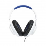JBL by HARMAN Quantum 100P για Gaming ,Wired 3.5mm Jack, Over-Head Ενσύρματα ακουστικά με αποσπώμενο BOOM μικρόφωνο - Λευκό/Μπλε - JBLQ100PWHTBLU