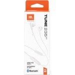JBL Tune T235BT Ασύρματα ακουστικά Bluetooth, επίπεδο καλώδιο Hands-Free 3-κουμπιά + Mic, Remote, Comfortable Ergonomic Ear Pads - ΛΕΥΚΟ - JBLT235BTWHT