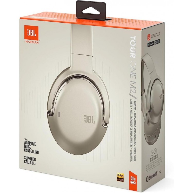 JBL by HARMAN TOUR ONE M2 Bluetooth Ασύρματα ακουστικά Hands-Free Over Head Εργονομικά με μικρόφωνο - Champaigne/ΧΡΥΣΟ - JBLTOURONEM2CPG