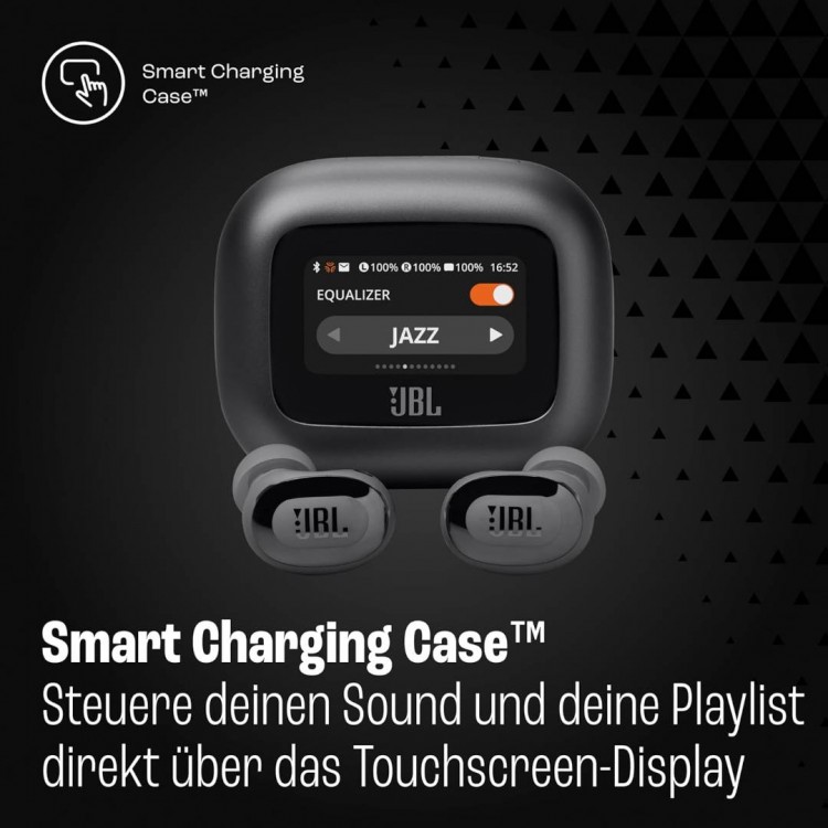 JBL by HARMAN Live Buds 3, True Ασύρματα Ακουστικά Ear-Buds Headphones, True ANC, BT Headset Hands-Free με εργονομικά Earbuds - ΜΑΥΡΟ - JBLLIVEBUDS3BLK