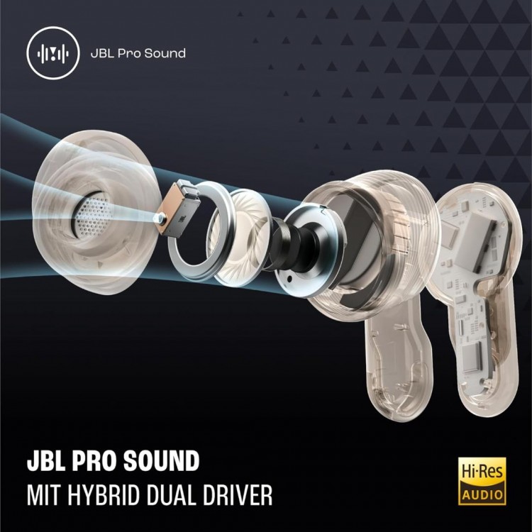 JBL by HARMAN Tour Pro 3 In-earS, True Ασύρματα Ακουστικά Ear-Buds Headphones, True ANC, Wrl. Charging, Touch, BT Headset Hands-Free με εργονομικά Earbuds - ΜΑΥΡΟ - JBLTOURPRO3BLK