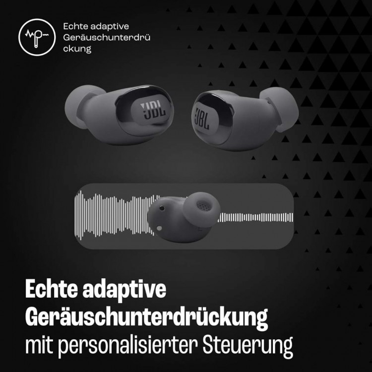 JBL by HARMAN Live Buds 3, True Ασύρματα Ακουστικά Ear-Buds Headphones, True ANC, BT Headset Hands-Free με εργονομικά Earbuds - ΜΑΥΡΟ - JBLLIVEBUDS3BLK