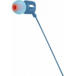 JBL by HARMAN, T110 Ακουστικά mic Hands-Free FLAT CABLE με εργονομικά Ear Pads - ΜΠΛΕ - JBLT110BLUE