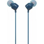 JBL by HARMAN, T110 Ακουστικά mic Hands-Free FLAT CABLE με εργονομικά Ear Pads - ΜΠΛΕ - JBLT110BLUE