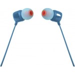 JBL by HARMAN, T110 Ακουστικά mic Hands-Free FLAT CABLE με εργονομικά Ear Pads - ΜΠΛΕ - JBLT110BLUE