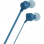 JBL by HARMAN, T110 Ακουστικά mic Hands-Free FLAT CABLE με εργονομικά Ear Pads - ΜΠΛΕ - JBLT110BLUE
