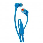 JBL by HARMAN, T110 Ακουστικά mic Hands-Free FLAT CABLE με εργονομικά Ear Pads - ΜΠΛΕ - JBLT110BLUE