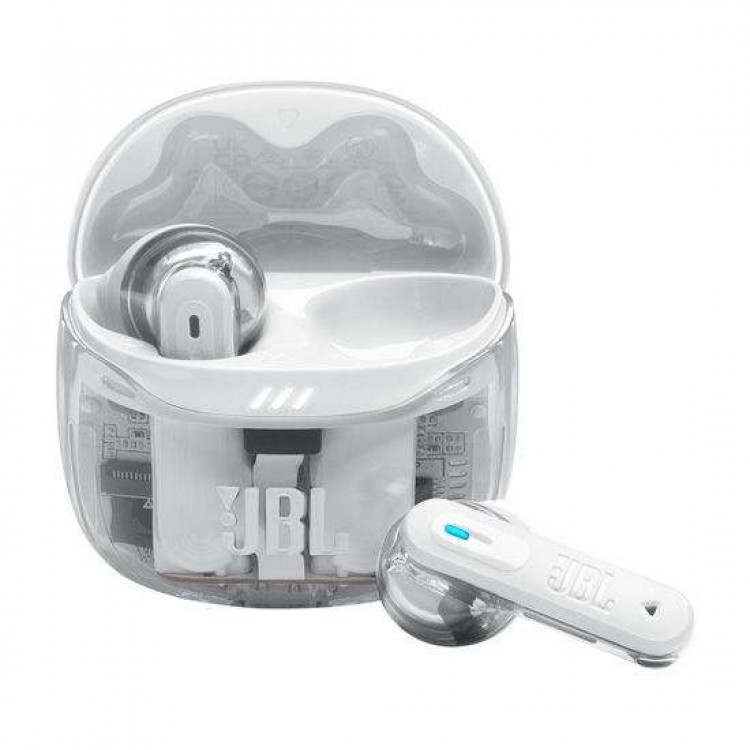 JBL by HARMAN Tune TWS Flex 2, True Wireless Ear-Buds Headphones, NC, Touch, BT Headset BLUETOOTH Hands-Free με εργονομικά Earbuds - ΛΕΥΚΟ Ghost Edition - JBLTFLEX2GWHT 