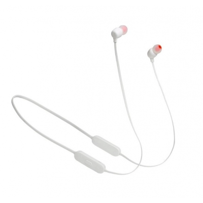 JBL Tune 125BT, Ακουστικά BLUETOOTH Hands-Free FLAT CABLE 3-buttons + Mic, Remote - ΛΕΥΚΟ - JBLT125BTWHT