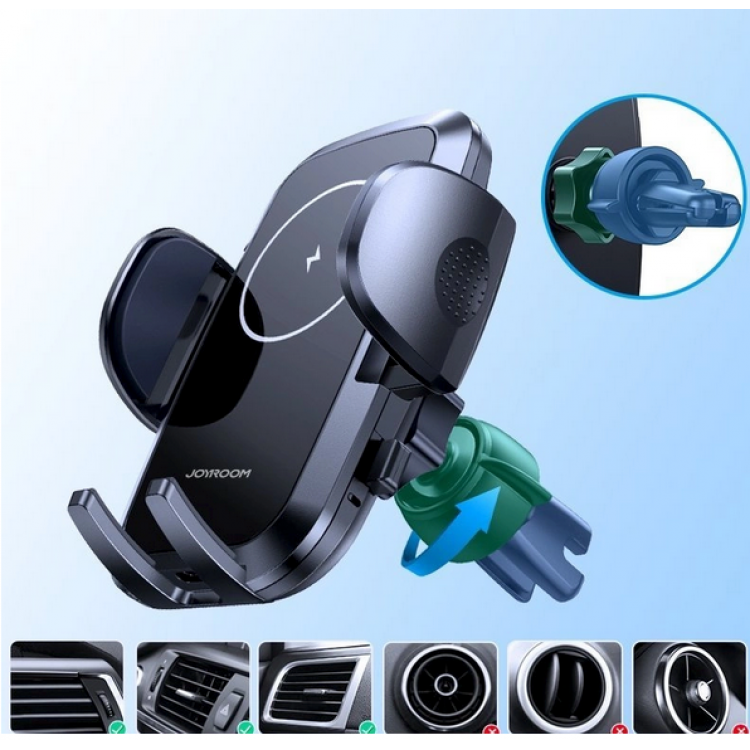 Joyroom JR-ZS241 Air Vent Car Mount Wireless Charger 15W - Black