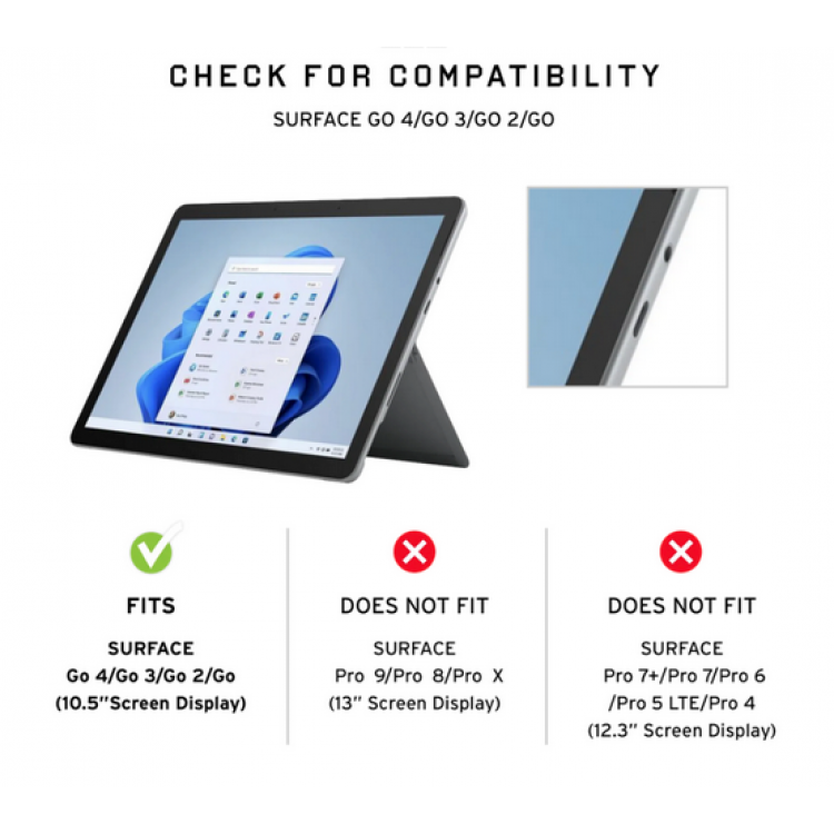 Honju FIT Antireflex Προστατευτικό Φίλμ οθήνης HD για Microsoft Surface Go series 4/3/2/1 - ΔΙΑΦΑΝΟ - 62016 - BULK PAGKAGING