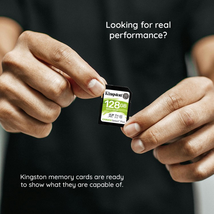 Kingston MicroSDXC Κάρτα Μνήμης Canvas Select Plus, Class 10 / UHS-1 U3, 64GB - ΜΑΥΡΟ - SDCS2/64GBSP