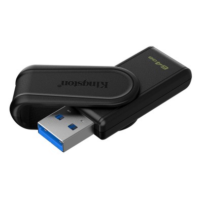 Kingston Memory Stick DataTraveler Exodia S USB 3.2 Stick FlashDrive, 64GB - ΜΑΥΡΟ - DTXS/64GB