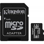 Kingston Κάρτα Μνήμης MicroSDHC Canvas Select Plus Android A1, με Adapter, 32GB, Class 10/UHS-1 U1 - ΜΑΥΡΟ - SDCS2/32GB