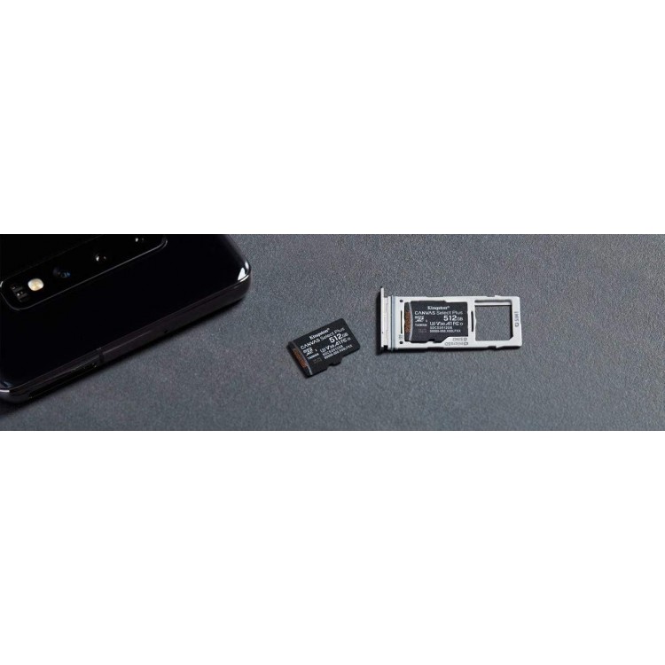 Kingston MicroSDXC Κάρτα Μνήμης Canvas Select Plus, Class 10 / UHS-1 U3, 64GB - ΜΑΥΡΟ - SDCS2/64GBSP
