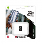 KINGSTON Memory Card MicroSD Canvas Select Plus SDCS2/32GBSP, Class 10,no SD Adapter
