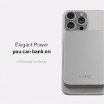 LINQ MAGSAFE SLIM Magnetic Wireless PowerBank 10K με MAGSAFE Qi2, 15W με Θύρα USB-C,Μαγνητικός Φορητός Ασύρματος Φορτιστής 10.000mAh - LQ-LQWP102 - ΓΚΡΙ