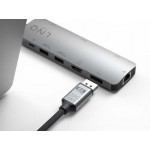 LINQ PRO καλώδιο Braided Display Port σε Display Port, για 8K Display/TV 8K/60Hz ή 4K/144Hz 32Gbps , DP1.4 32Gbps HDR, 2μ. - LQ-LQ48025 - ΓΚΡΙ