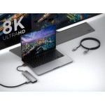 LINQ PRO καλώδιο Braided Display Port σε Display Port, για 8K Display/TV 8K/60Hz ή 4K/144Hz 32Gbps , DP1.4 32Gbps HDR, 2μ. - LQ-LQ48025 - ΓΚΡΙ