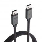 LINQ PRO καλώδιο Braided Display Port σε Display Port, για 8K Display/TV 8K/60Hz ή 4K/144Hz 32Gbps , DP1.4 32Gbps HDR, 2μ. - LQ-LQ48025 - ΓΚΡΙ