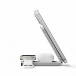 LINQ 3σε1 MAGSAFE SLIM Magnetic Wireless PowerBank 8.000mAh & Βάση με MAGSAFE , 20W με Θύρα USB-C, iPhone/Watch/AirPods - LQ-LQWPS082 - ΓΚΡΙ