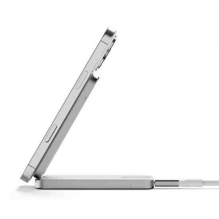 LINQ 3σε1 MAGSAFE SLIM Magnetic Wireless PowerBank 8.000mAh & Βάση με MAGSAFE , 20W με Θύρα USB-C, iPhone/Watch/AirPods - LQ-LQWPS082 - ΓΚΡΙ