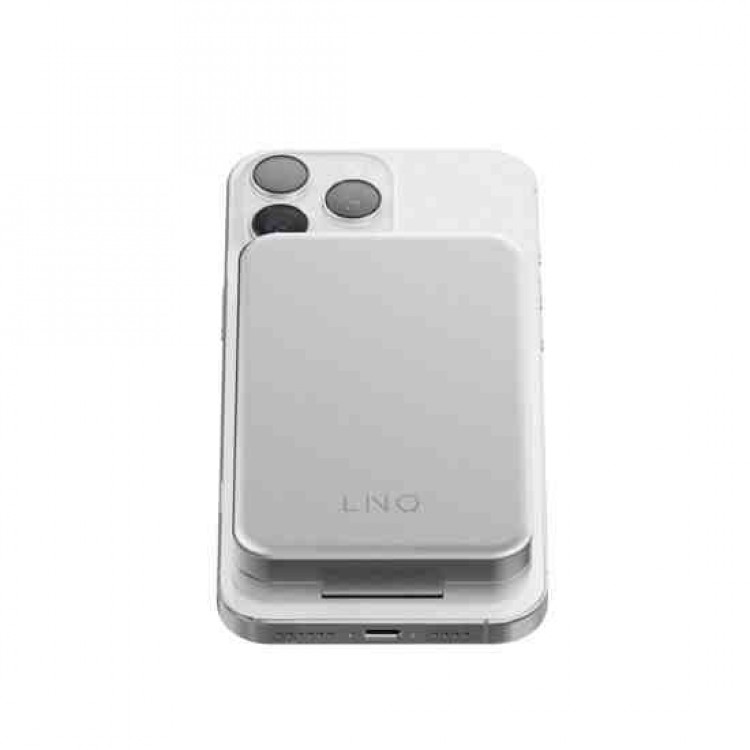 LINQ 3σε1 MAGSAFE SLIM Magnetic Wireless PowerBank 8.000mAh & Βάση με MAGSAFE , 20W με Θύρα USB-C, iPhone/Watch/AirPods - LQ-LQWPS082 - ΓΚΡΙ